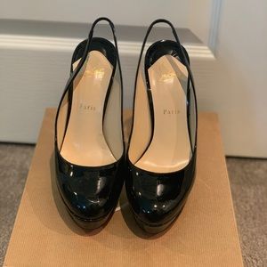 Christian Louboutin Bianca Slingback Patent Black